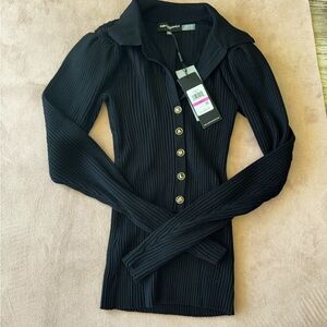 Karl Lagerfeld long sleeve collared top